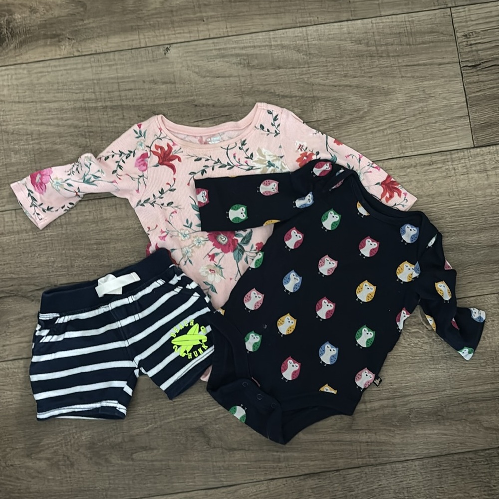 6 Months Baby Girl Bundle- Set of 3 Pieces